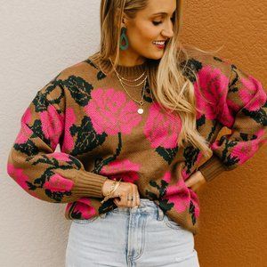 Like-New! The Kelvin Floral Sweater by In-Loom